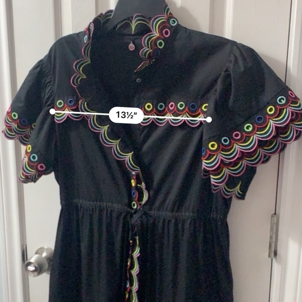 CeliaB Black Maxi Dress with Colorful Embroidery - Picture 11 of 11